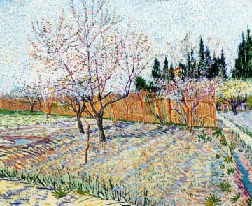 Vincent Van Gogh Painting - Orchard with Peach Trees in Blossom Vincent van Gogh